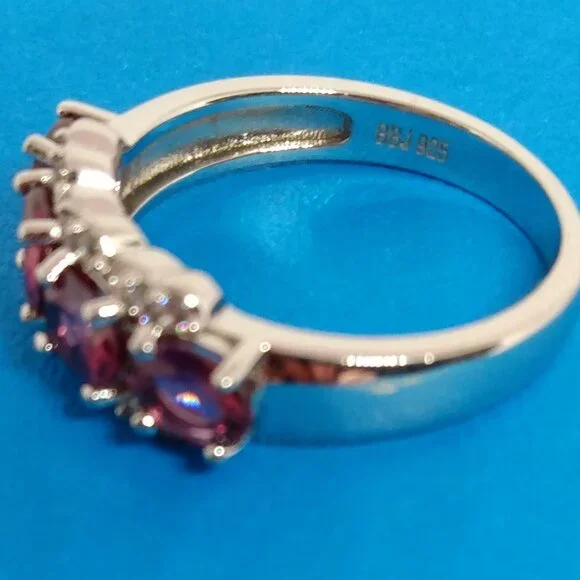 Blush Pink garnet ring size 6 - Picture 7 of 8